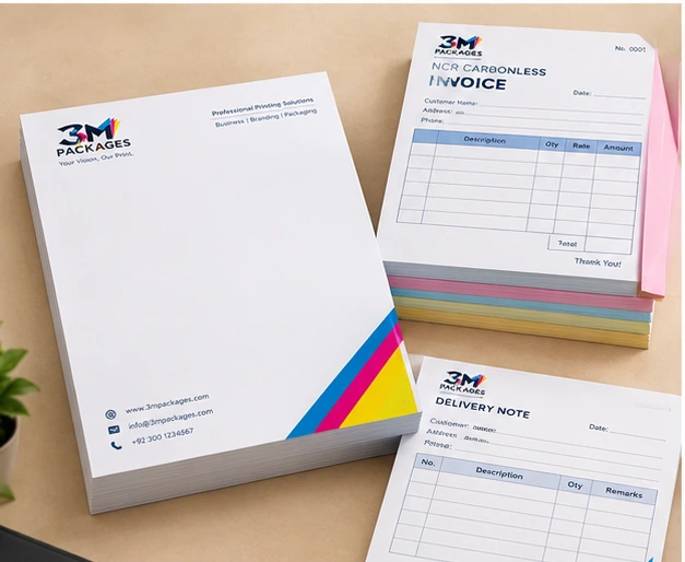 Letterheads and NCR business forms printed in Karachi by 3M Packages