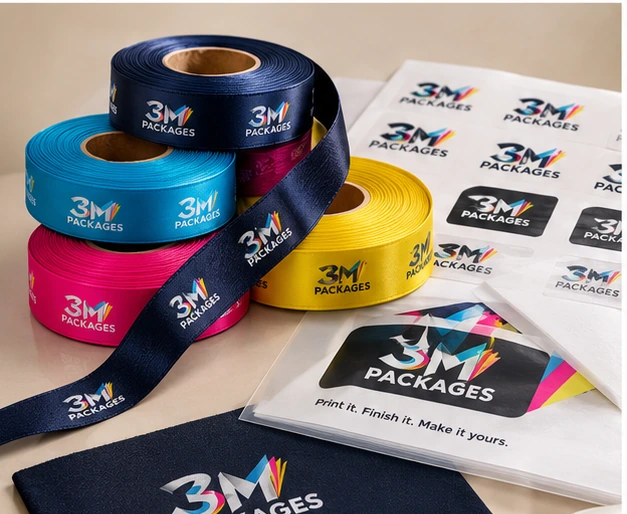 Printed ribbons and garment label transfers by 3M Packages in Karachi