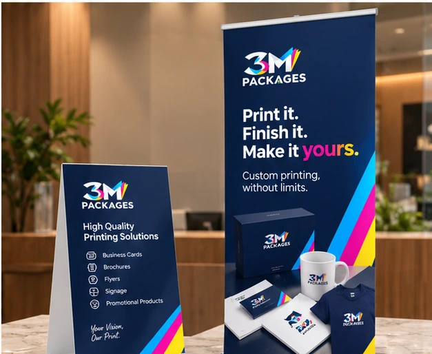 Table top standees and counter displays printed by 3M Packages in Karachi